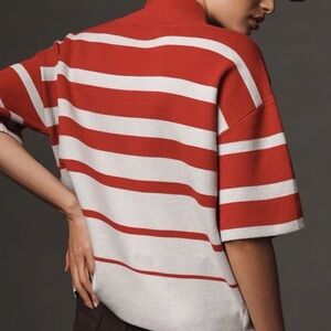 Anthropologie - Short Sleeve Turtleneck Sweater